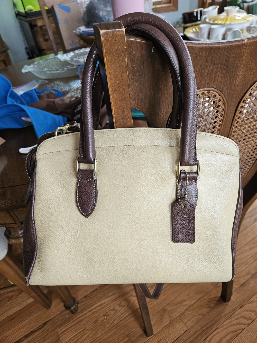 Vintage Coach Leather Satchel Handbag